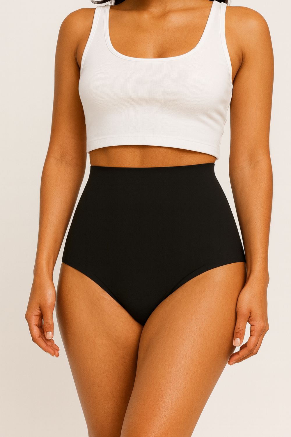 Panty de control tipo hipster microfibra sin costuras tecnología láser